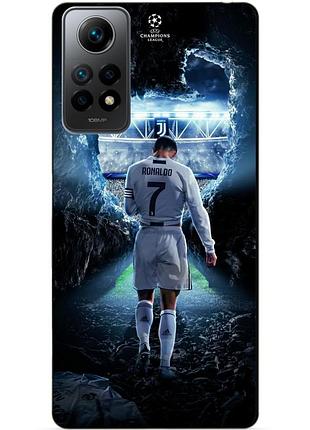 Силиконовый бампер чехол для xiaomi redmi note 11 pro с рисунком ronaldo роналдо