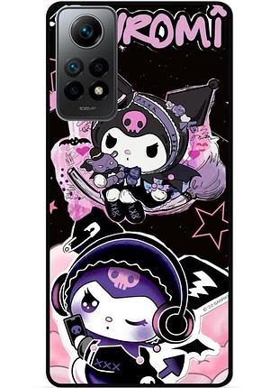 Силиконовый чехол бампер для xiaomi redmi note 11 с картинкой kuromi куроми