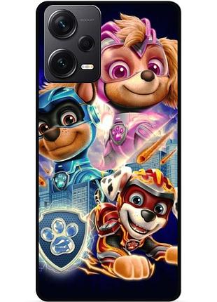 Силіконовий чохол бампер для xiaomi redmi note 12 pro 5g з малюнком щенячий патруль