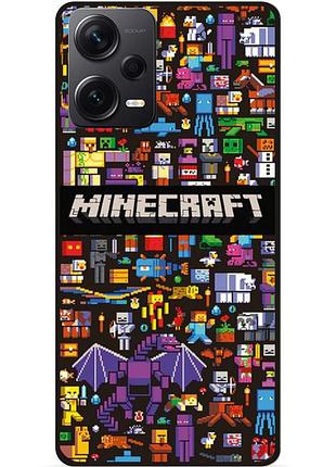 Силіконовий чохол бампер для xiaomi redmi note 12 pro plus з картинкою майнкрафт minecraft