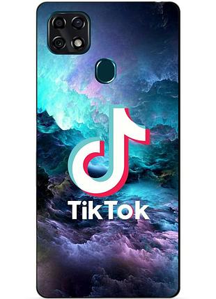 Чехол силиконовый бампер для zte blade 20 smart с рисунком tik tok тик ток
