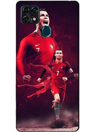 Чехол силиконовый бампер для zte blade 20 smart с рисунком ronaldo португалия роналдо