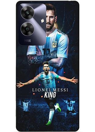 Чехол силиконовый бампер для realme note 60 с рисунком messi аргентина месси