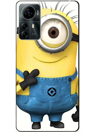 Силиконовый чехол бампер для zte blade a72s с рисунком миньон кевин minion