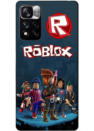 Силиконовый бампер чехол для xiaomi redmi note 11 pro plus 5g с рисунком roblox роблокс