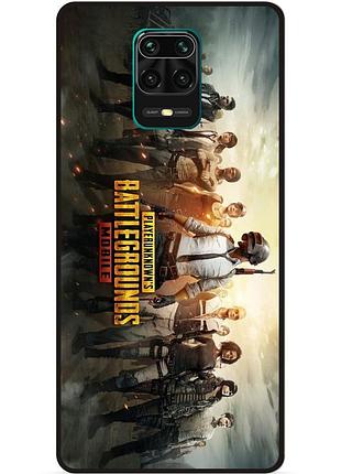 Силіконовий чохол бампер для xiaomi redmi note 9 pro з малюнком пабг pubg