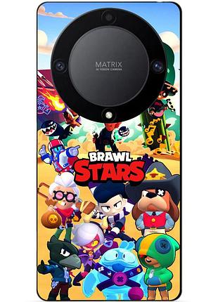 Чехол силиконовый бампер для huawei honor magic 6 lite с картинкой бравл силовая лига нокаут леон ворон