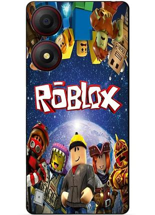 Силіконовий чохол бампер для zte blade a34 з малюнком роблокс roblox