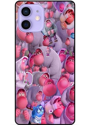Чехол силиконовый бампер для iphone 12 mini с рисунком головоломка стыд