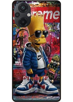 Чехол силиконовый бампер для xiaomi poco m5 с рисунком барт симпсон marvel simpsons