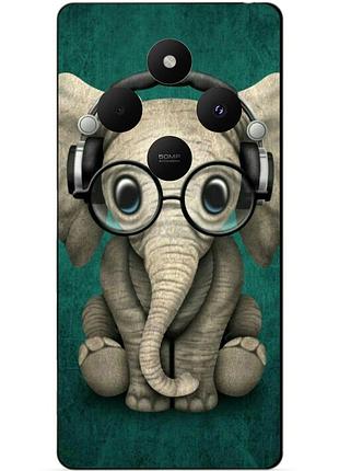 Силіконовий чохол бампер для xiaomi redmi 14c з малюнком слоник