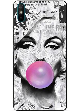 Силіконовий чохол бампер для xiaomi redmi 9a з малюнком мерілін монро marilyn monroe