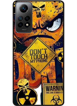 Чехол силиконовый бампер для xiaomi poco x4 pro 5g с рисунком глаза dont touch my phone