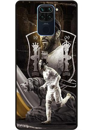 Силіконовий чохол бампер для xiaomi redmi note 9 з малюнком sergio ramos серхио рамос real