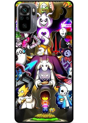 Силиконовый чехол бампер для xiaomi redmi note 10s с рисунком андертейл undertale