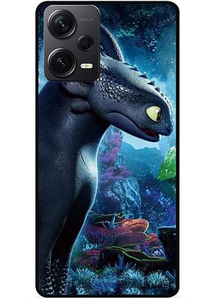 Силіконовий чохол бампер для xiaomi redmi note 12 pro 5g з малюнком как приручить дракона