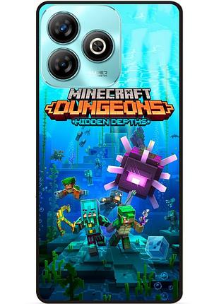 Чехол силиконовый бампер для zte blade a75 с рисунком майнкрафт minecraft