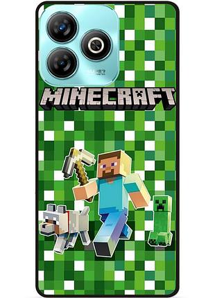 Силіконовий чохол бампер для zte blade a75 стів minecraft кріпер майнкрафт
