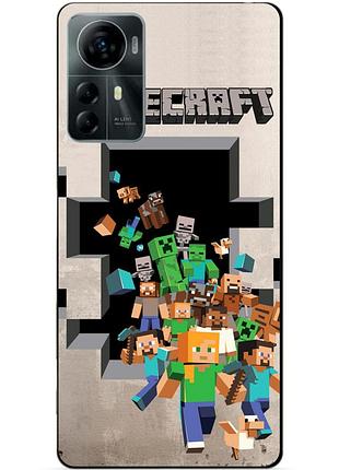 Силіконовий чохол бампер для zte blade a72s з картинкою minecraft майнкрафт