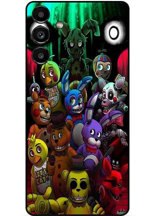 Силиконовый бампер чехол для samsung m52 с рисунком freddy фредди аниматроники