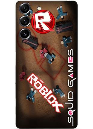 Силіконовий чохол бампер для samsung s20 fe з малюнком roblox гра в кальмара роблокс