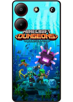 Силіконовий чохол бампер для zte blade a54 з малюнком майнкрафт minecraft
