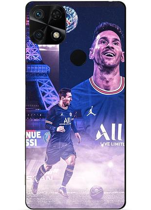 Силіконовий чохол бампер для xiaomi poco c40 з малюнком messi psg мессі