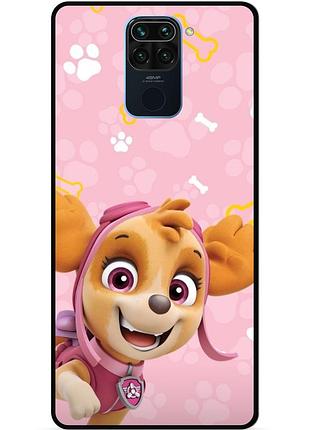 Силіконовий чохол бампер для xiaomi redmi note 9 з малюнком щенячий патруль