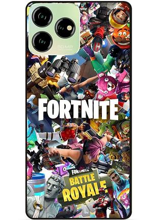 Чехол силиконовый бампер для zte blade v50 design с картинкой fortnite фортнайт