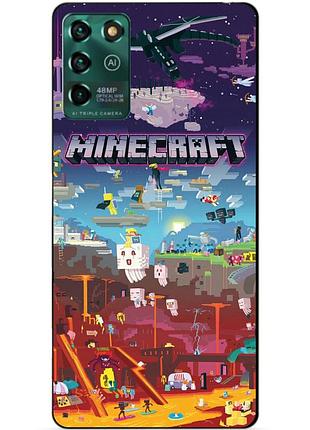 Силіконовий чохол бампер для zte blade v30 vita гра minecraft майнкрафт