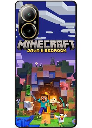 Силіконовий чохол бампер для realme c67 з картинкою майнкрафт minecraft