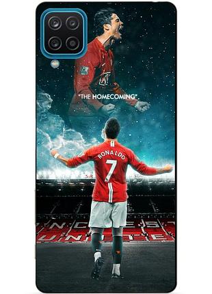 Силиконовый бампер чехол для samsung m12 с рисунком роналдо мю ronaldo