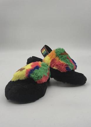 Дитячі хутряні капці шльопанці ugg k fluff yeah pridepop