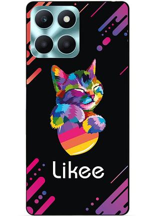 Силіконовий чохол бампер для huawei honor x6a з малюнком likee лайки