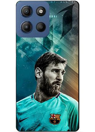 Чехол силиконовый бампер для motorola moto g15 с рисунком leo messi месси