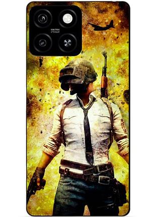 Силіконовий чохол бампер для zte blade a55 з малюнком пабг pubg