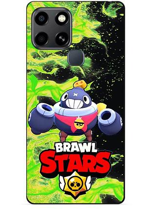 Силіконовий бампер чохол для infinix smart 6 з героєм бравл тік