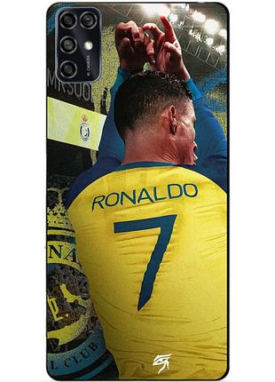 Силіконовий чохол бампер для zte blade v2020 smart з малюнком ronaldo аль наср роналдо