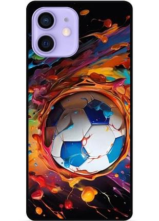 Силіконовий чохол бампер для iphone 12 mini з малюнком футбол мяч