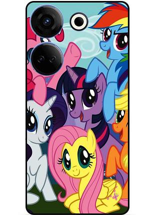 Чехол силиконовый бампер для tecno camon 20 pro с рисунком мой маленький пони my little pony