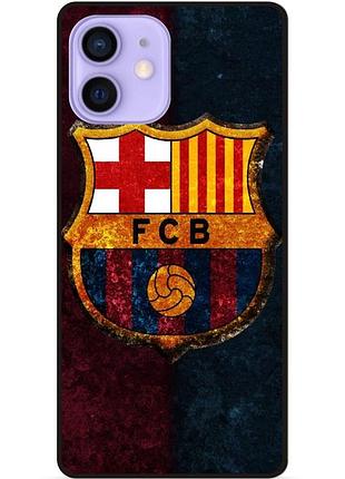 Силіконовий чохол бампер для iphone 12 mini з малюнком барселона barcelona