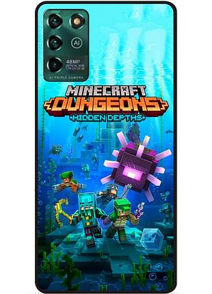 Силіконовий чохол бампер для zte blade v30 vita з малюнком майнкрафт minecraft