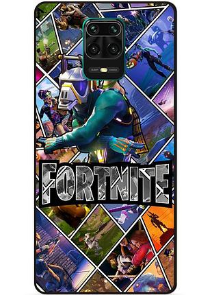 Чехол силиконовый бампер для xiaomi redmi note 9s с картинкой фортнайт fortnite