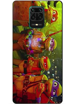 Чехол силиконовый бампер для xiaomi redmi note 9s черепашки ниндзя