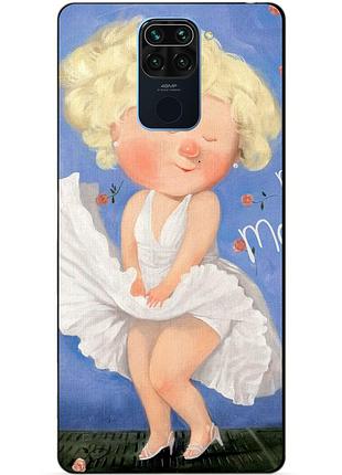 Чехол силиконовый бампер для xiaomi redmi note 9 с рисунком мэрилин монро гапчинская marilyn monroe