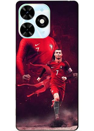 Чехол силиконовый бампер для infinix smart 8 plus (x6526) с рисунком ronaldo португалия роналдо