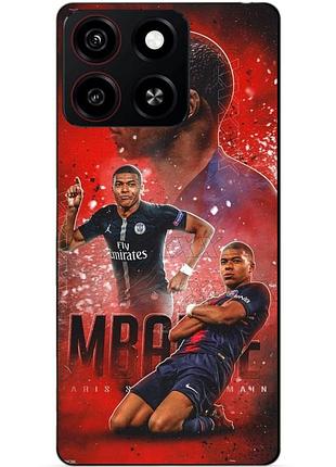 Чехол силиконовый бампер для zte blade a35 с рисунком мбаппе psg mbappe