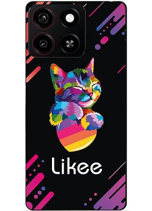 Чехол силиконовый бампер для zte blade a35 с рисунком likee лайки