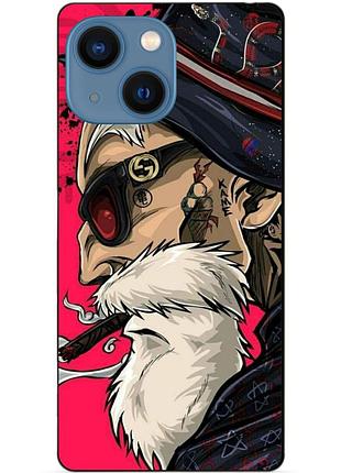 Чехол силиконовый бампер для iphone 13 mini с рисунком дед хипстер