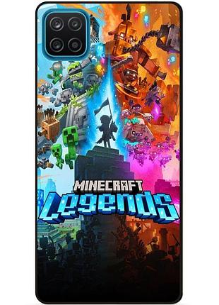 Силиконовый бампер чехол для samsung m12 игра майнкрафт minecraft
